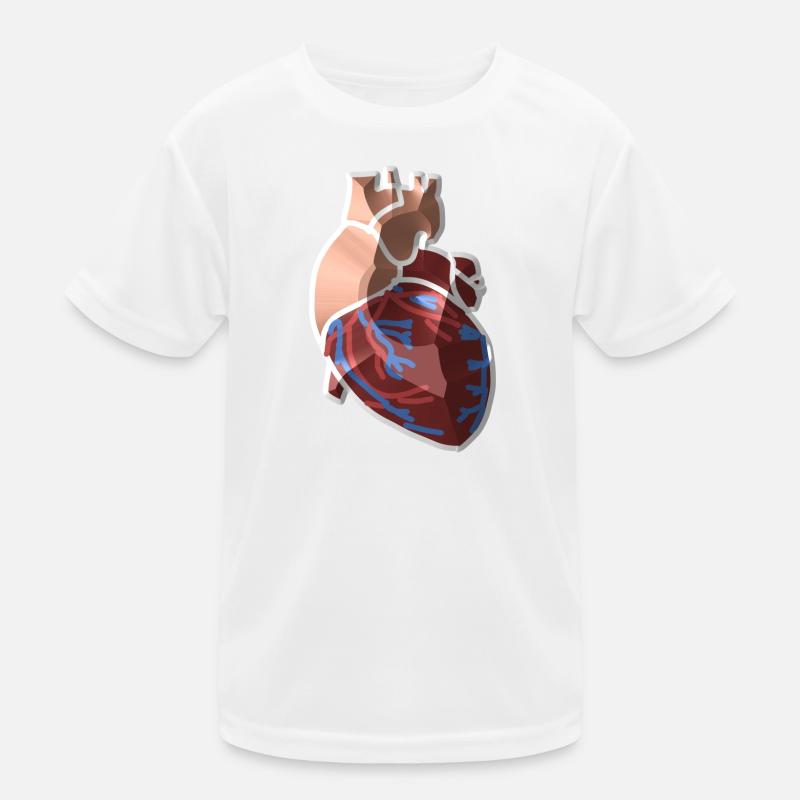 Herz Anatomie Kinder Funktions-T-Shirt