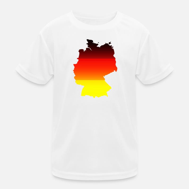 Abstract Color Gradient Map Germany Kids Functional T-Shirt