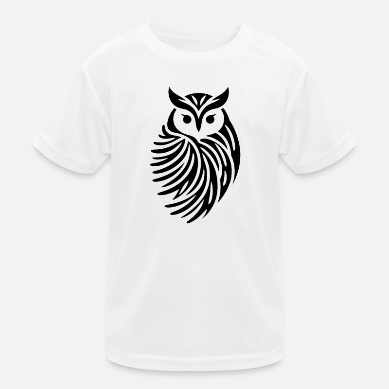 Minimalistische Eule Abstrakte Silhouette Kinder Funktions-T-Shirt