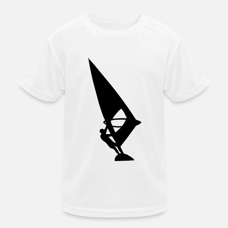 surfing surfer windsurfing - Kinder Funktions-T-Shirt - Weiß