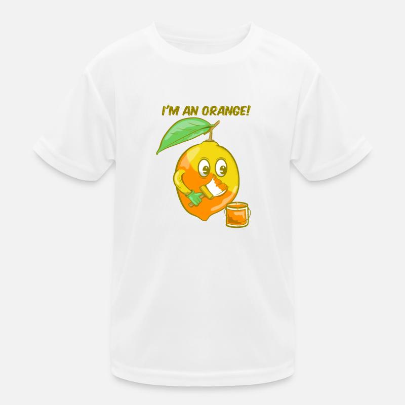 Ich bin eine Orange Kinder Funktions-T-Shirt