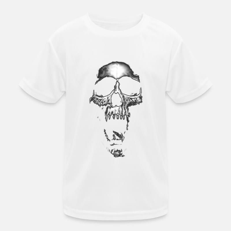 skull, head death metal, Kids Functional T-Shirt
