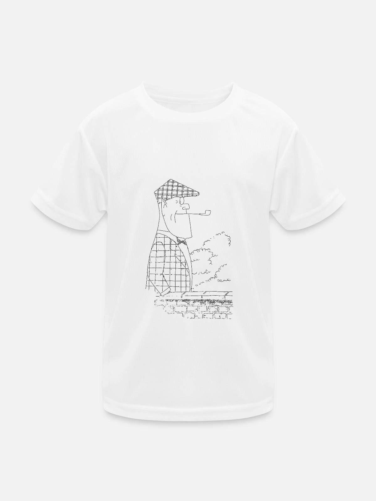 Nick Knatterton - Kinder Funktions-T-Shirt - Weiß - Vorne