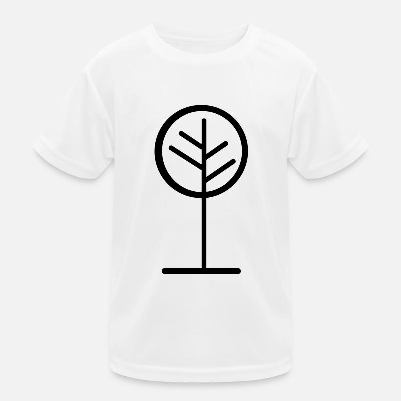Baum - Kinder Funktions-T-Shirt - Weiß