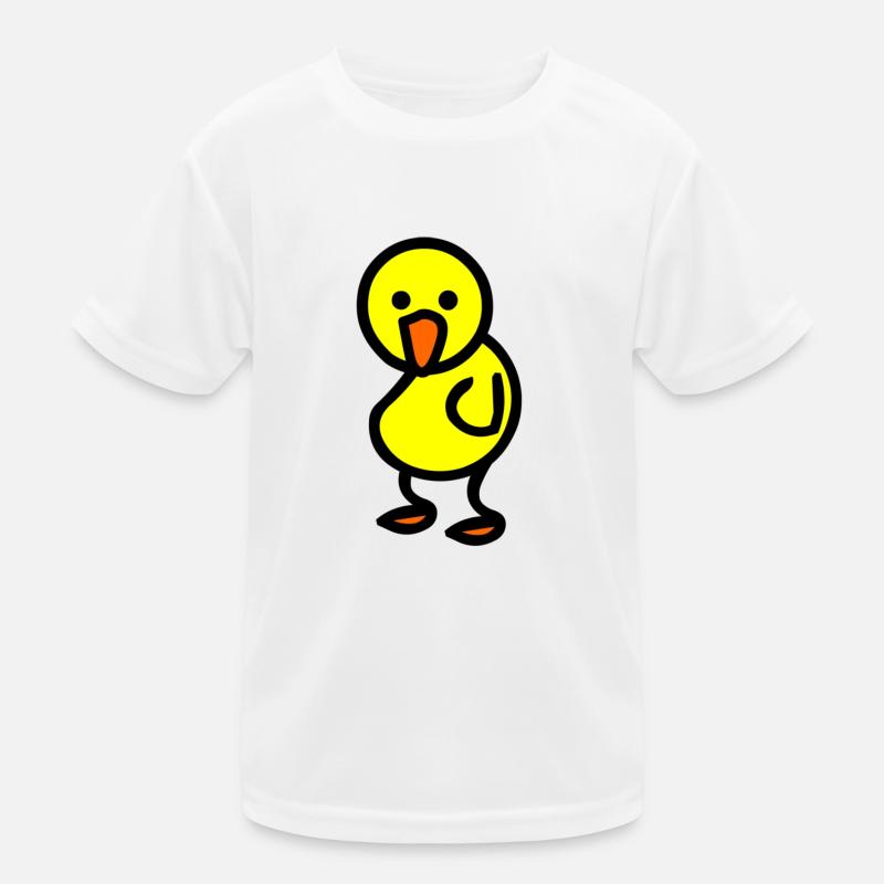 Vogel guckt. Kinder Funktions-T-Shirt