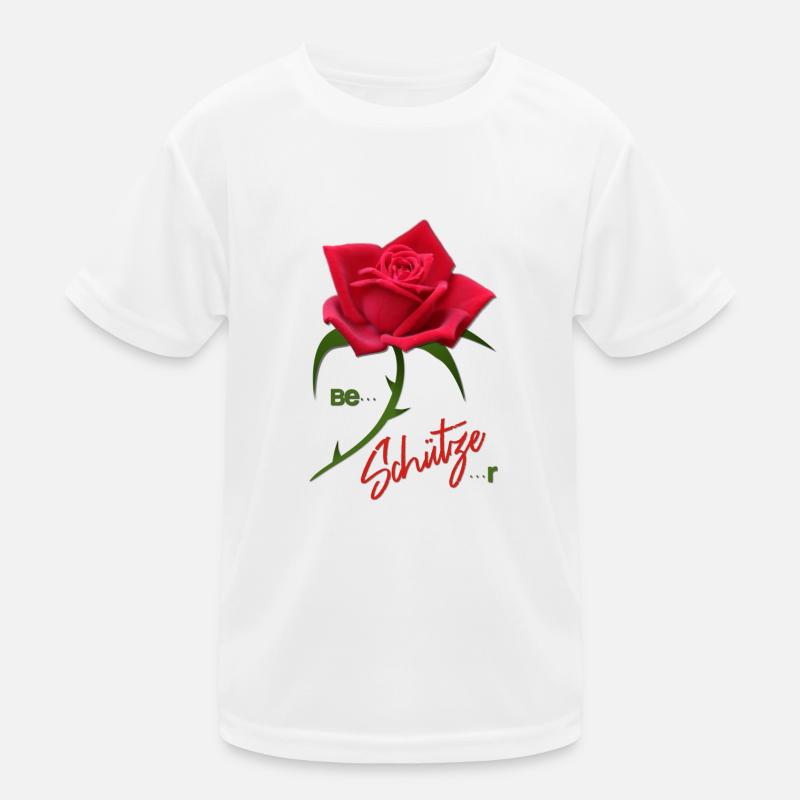 Sagittarius Rose Protector Zodiac Sign Sagittarius Kids Functional T-Shirt