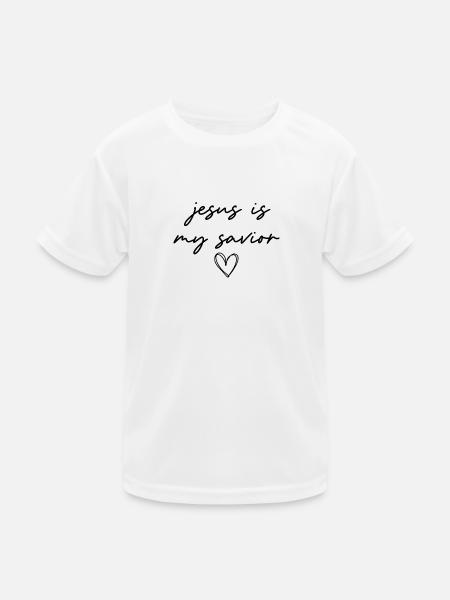 jesus is my savior - Kids Functional T-Shirt - white - Front