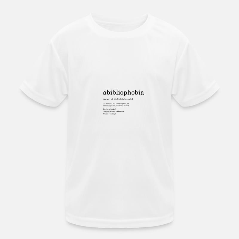 abibliophobia definition Kids Functional T-Shirt