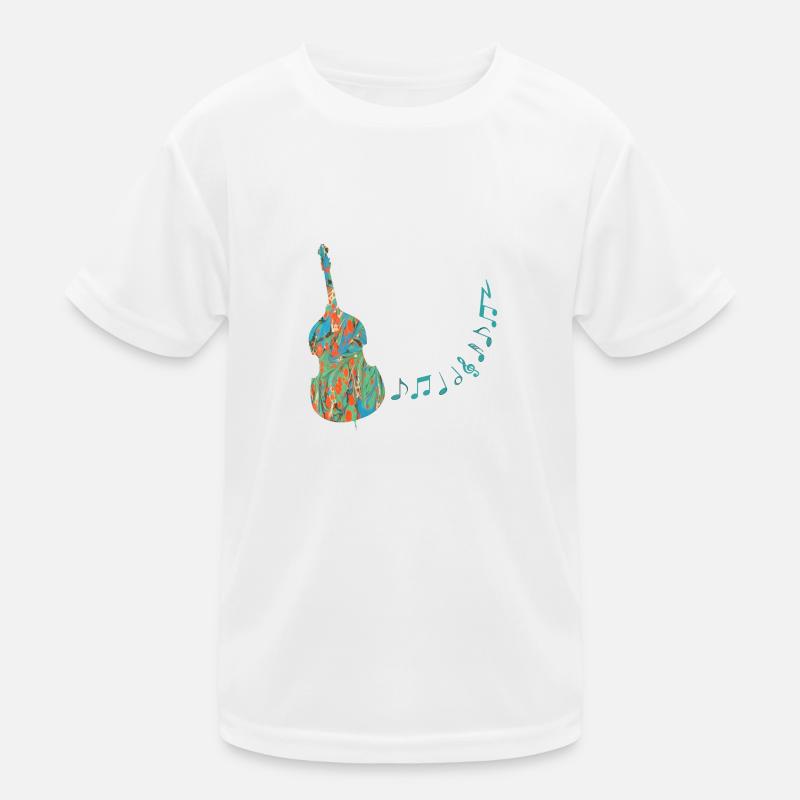 kontrabass e 4 - Kinder Funktions-T-Shirt - Weiß