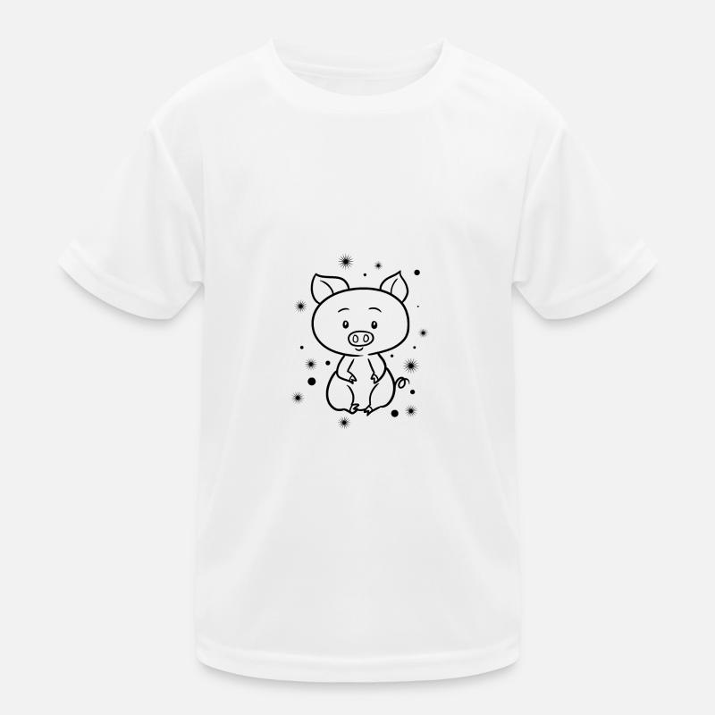 Drôle de bébé cochon T-shirt sport Enfant