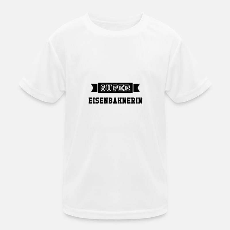 Eisenbahner Eisenbahnerin Railteam Zug Transport Kinder Funktions-T-Shirt