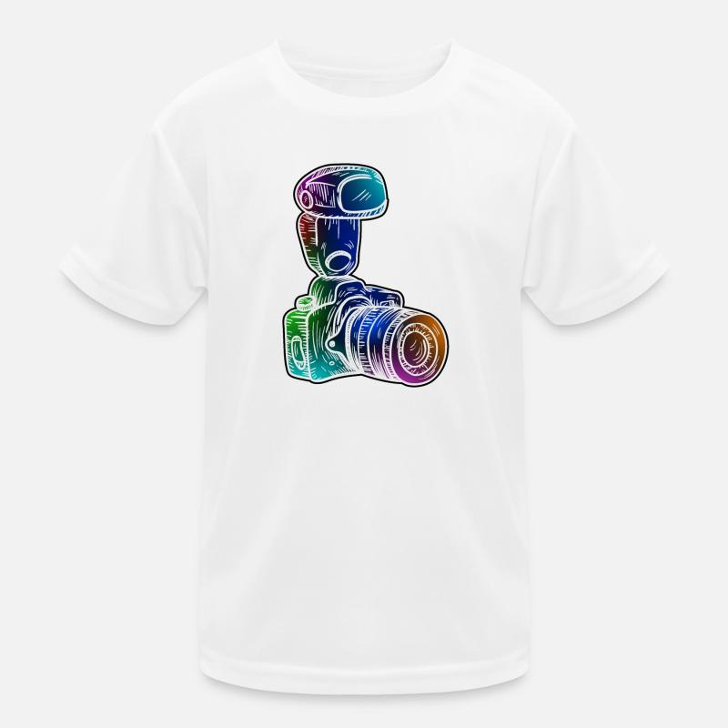 SLR camera with flash Kids Functional T-Shirt