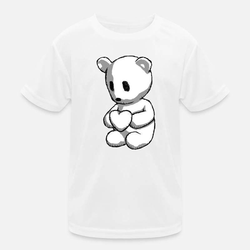 Teddy mit Herz Kinder Funktions-T-Shirt
