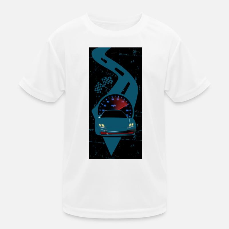 Racing car with speedometer Kids Functional T-Shirt