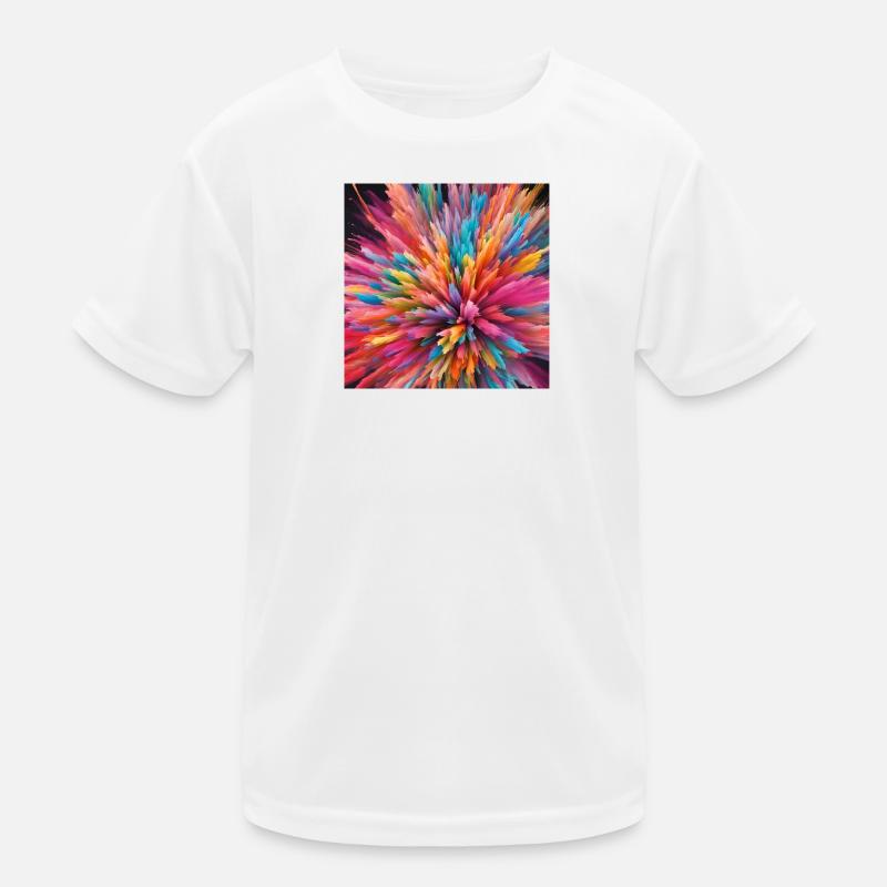 Farbexplosion Kinder Funktions-T-Shirt