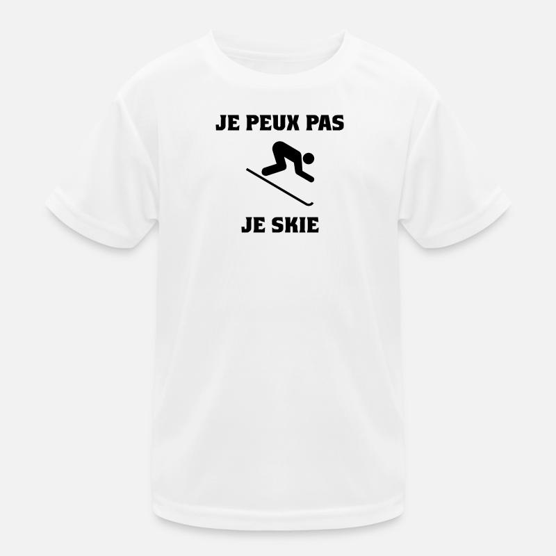 I CAN'T. SKI. MOUNTAIN. RACKET. SNOW Kids Functional T-Shirt