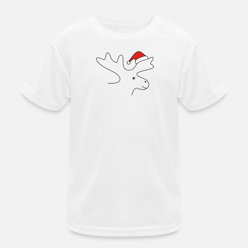 Weihnachtselch Kinder Funktions-T-Shirt