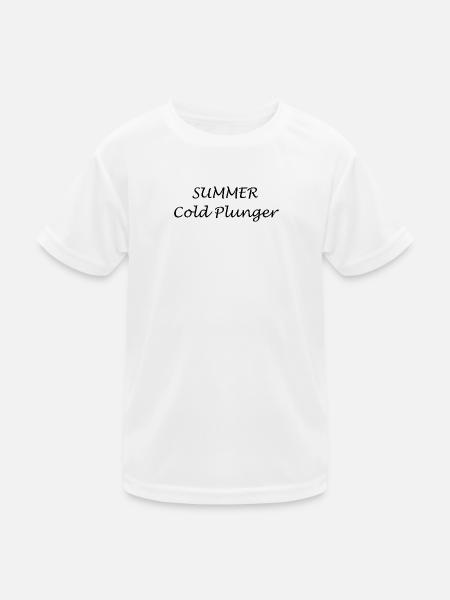 Summer Cold Plunge  - Kids Functional T-Shirt - white - Front