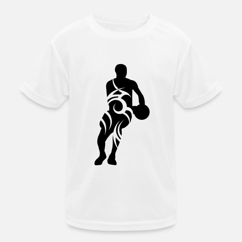 Men basketball tribal de Kinder Funktions-T-Shirt