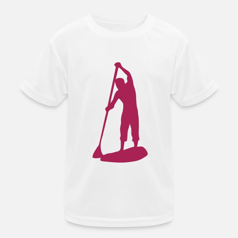 Paddle Board Silhouette Kinder Funktions-T-Shirt
