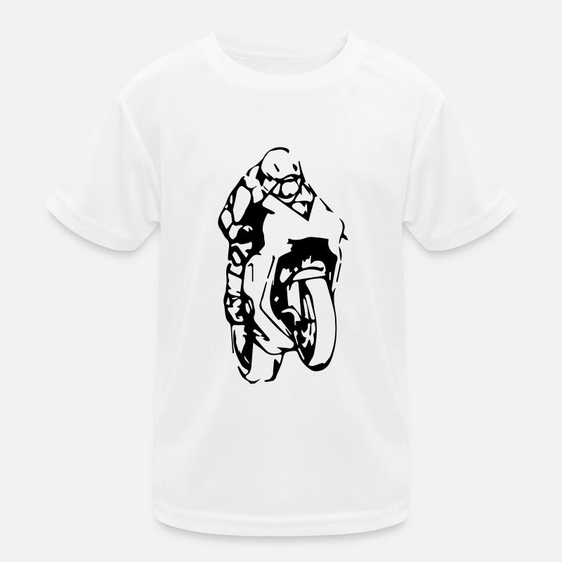 moto piste T-shirt sport Enfant