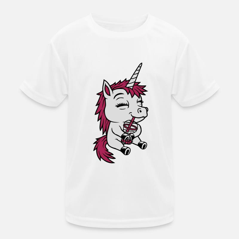 Boba Tee trinkendes Einhorn Kinder Funktions-T-Shirt