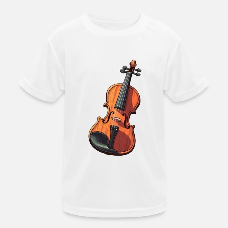 Violin in comic style Kids Functional T-Shirt