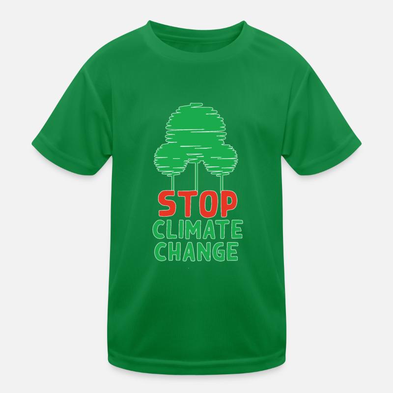 Stop Climate Change Kids Functional T-Shirt