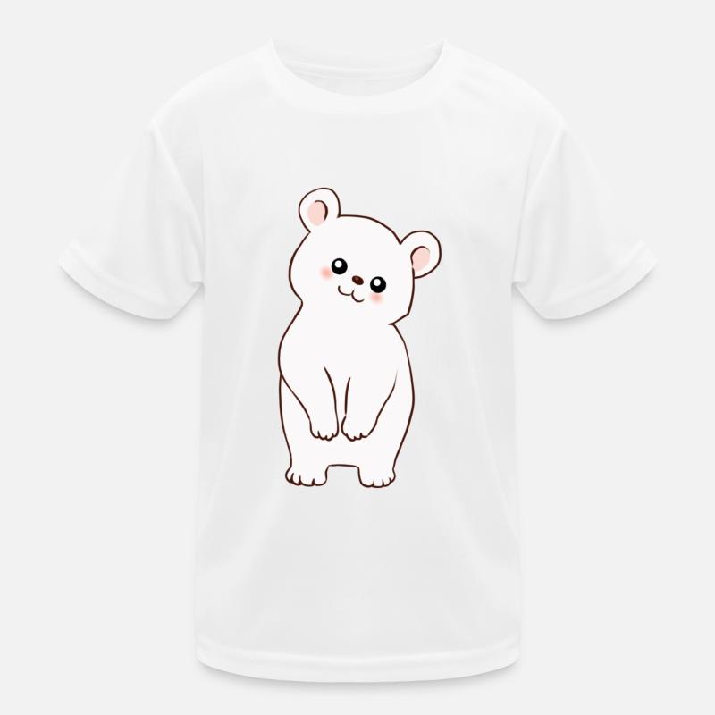 Eisbärchen, Weißer Bär - Kinder Funktions-T-Shirt - Weiß