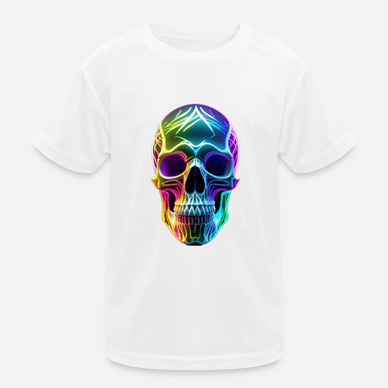 Neon Skull Kids Functional T-Shirt