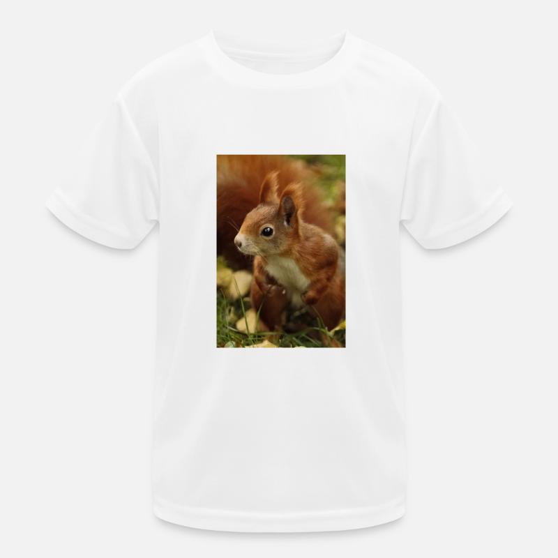 Eichhörnchen auf Nahrungssuche Kinder Funktions-T-Shirt