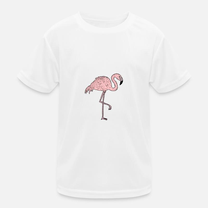 Flamingo - Comicstyle Kinder Funktions-T-Shirt