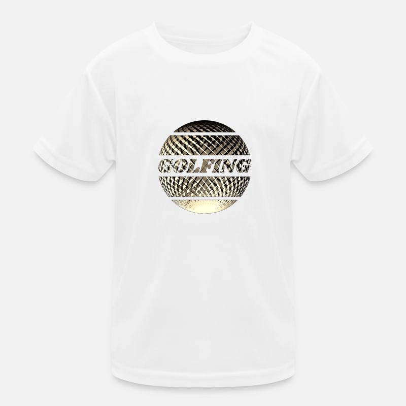 Golfing Ball gold Kids Functional T-Shirt