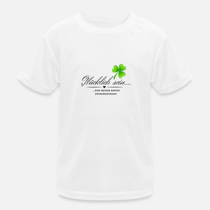 Glücklich sein Kinder Funktions-T-Shirt