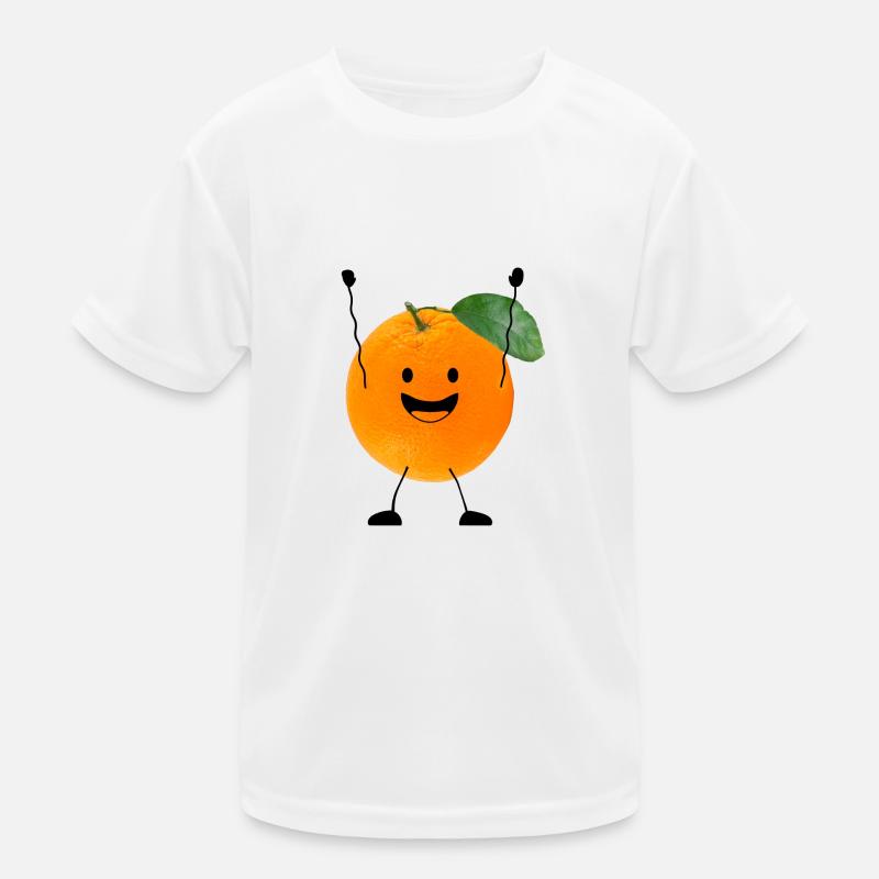 orange avec le visage T-shirt sport Enfant