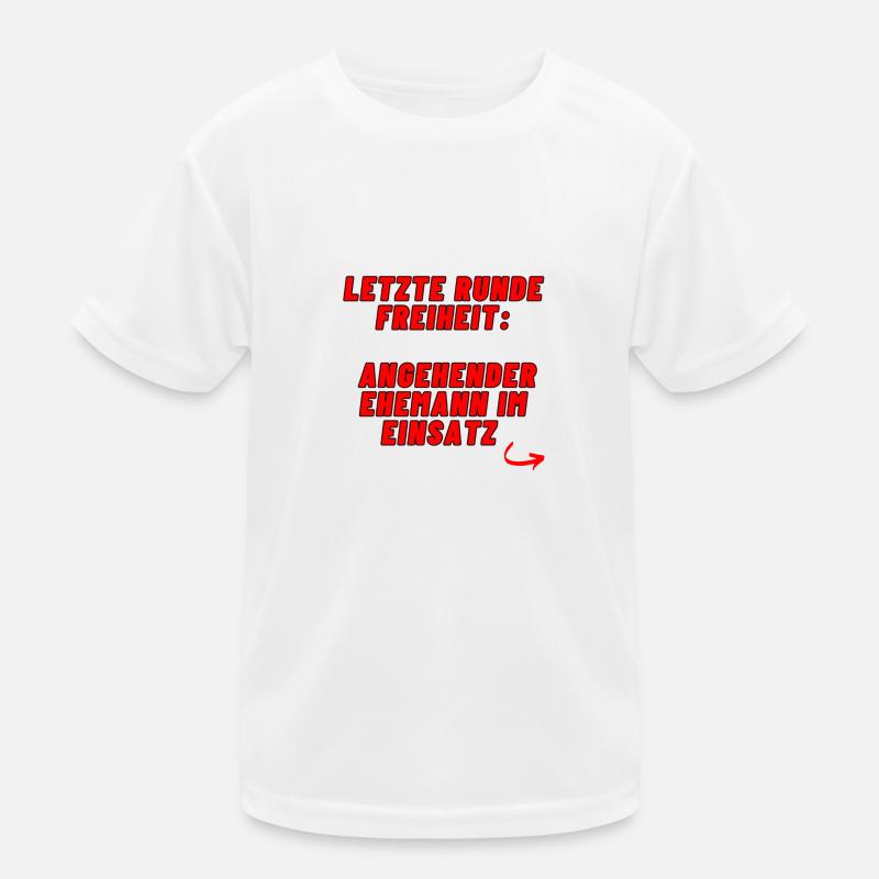 Junggesellenabschied - Ehemann Im Einsatz - Kinder Funktions-T-Shirt - Weiß