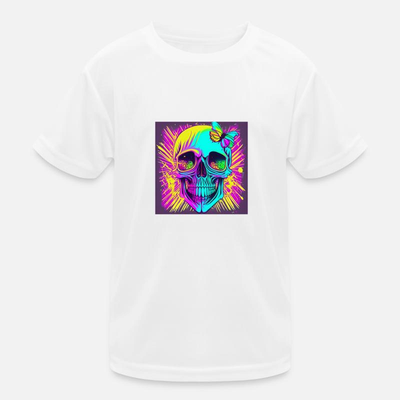 Schädel Kinder Funktions-T-Shirt