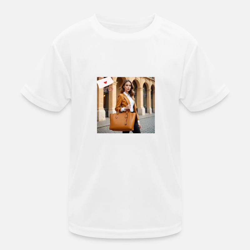 Große Tasche Kinder Funktions-T-Shirt