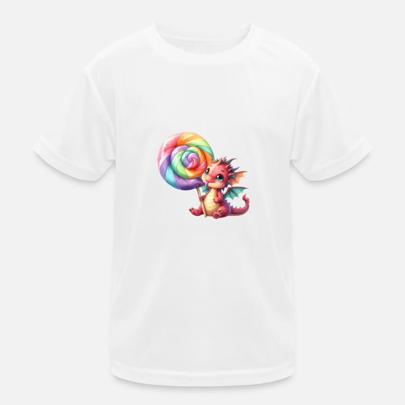 Kleiner Drache Lollipop Kinder Funktions-T-Shirt