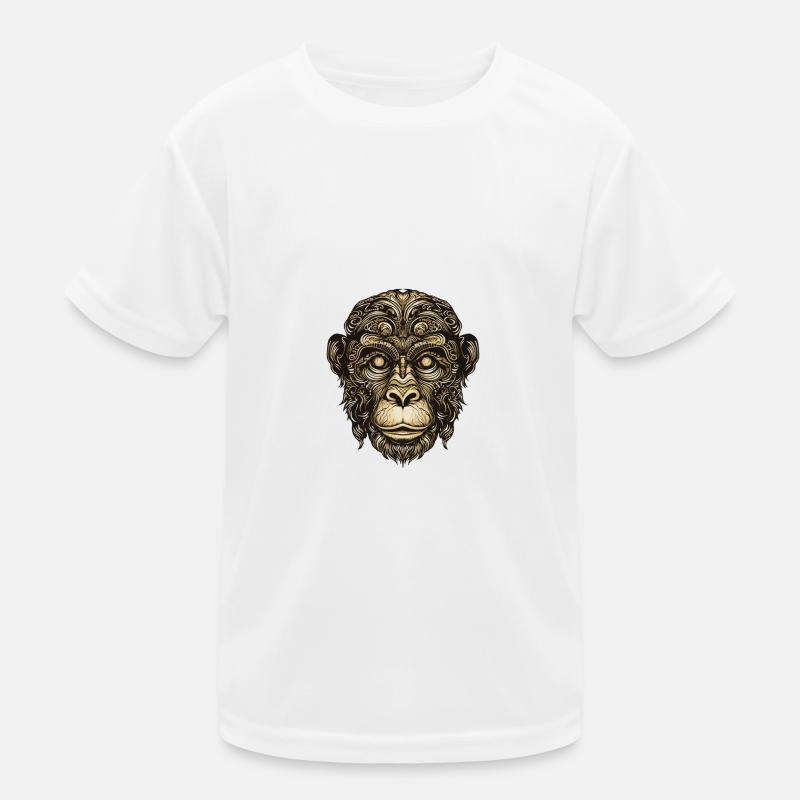 Monkey Portrait Kids Functional T-Shirt