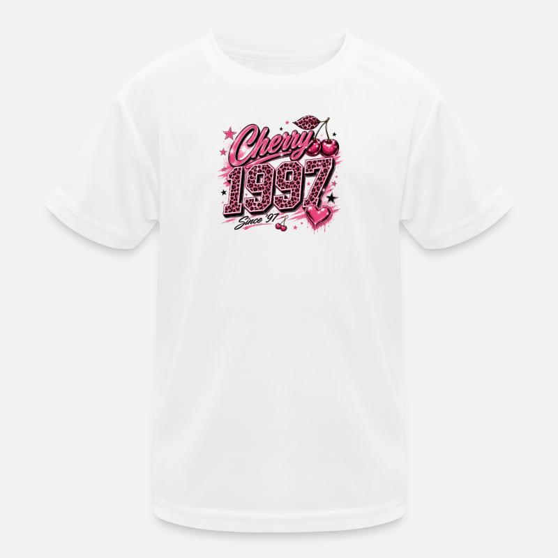 Cherry 1997 Leoparden Glam Kinder Funktions-T-Shirt