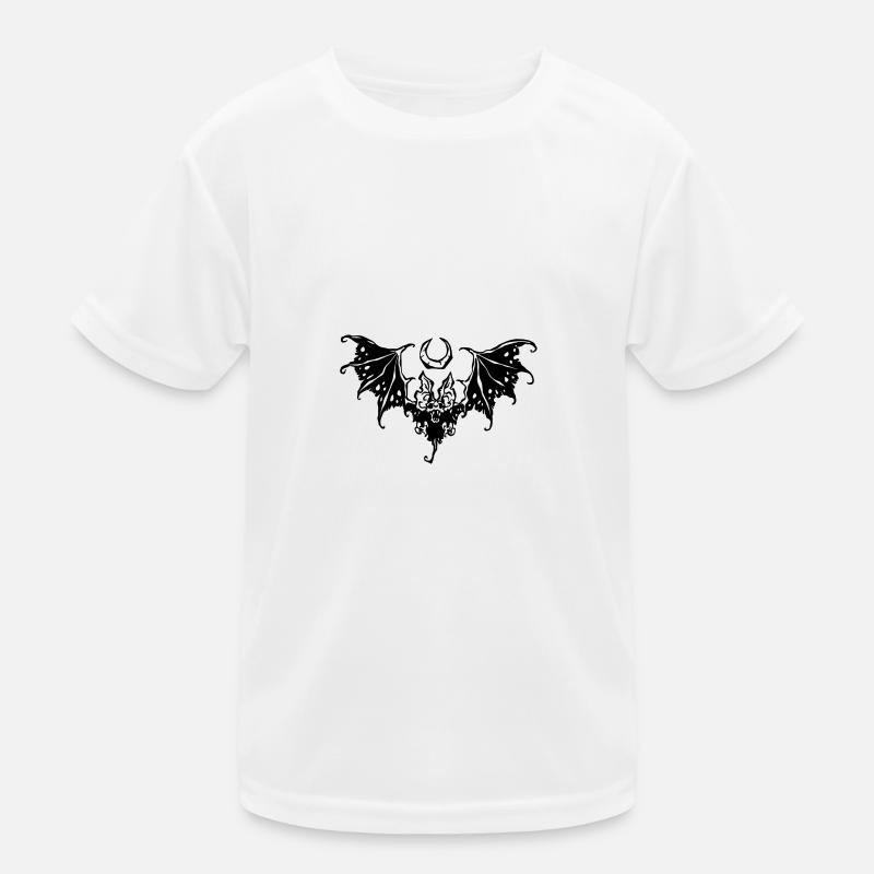 Fledermaus und Mond Kinder Funktions-T-Shirt