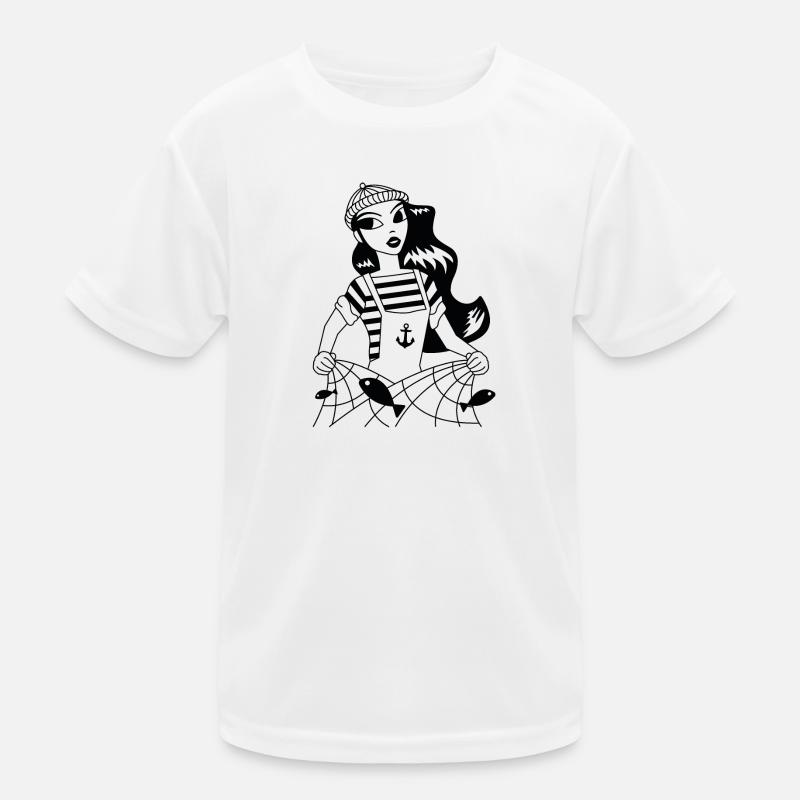 Matrose die Mutter - Kinder Funktions-T-Shirt - Weiß