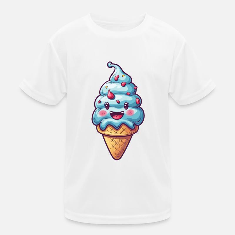 Lächelnde Eiskreation Kinder Funktions-T-Shirt