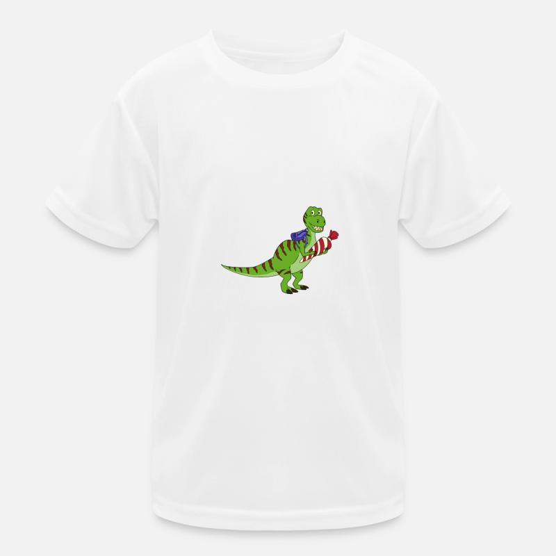Schoolchild training Dino T-Rex gift Kids Functional T-Shirt
