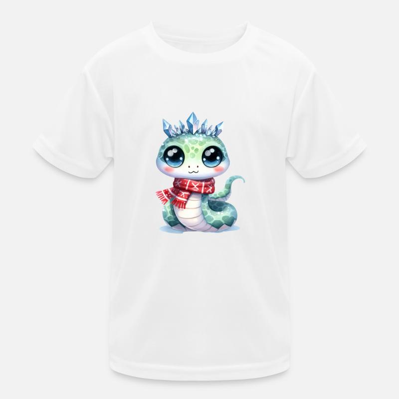 Serpent mignon avec Couronne de cristal de glace T-shirt sport Enfant