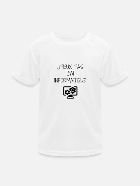 Computer / Informatiker / Aussenseiter / Ingenieur - Kinder Funktions-T-Shirt - Weiß - Vorne