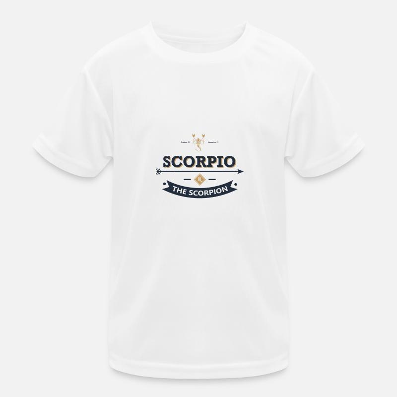 Sternzeichen Skorpion Scorpius Geschenk November Kinder Funktions-T-Shirt