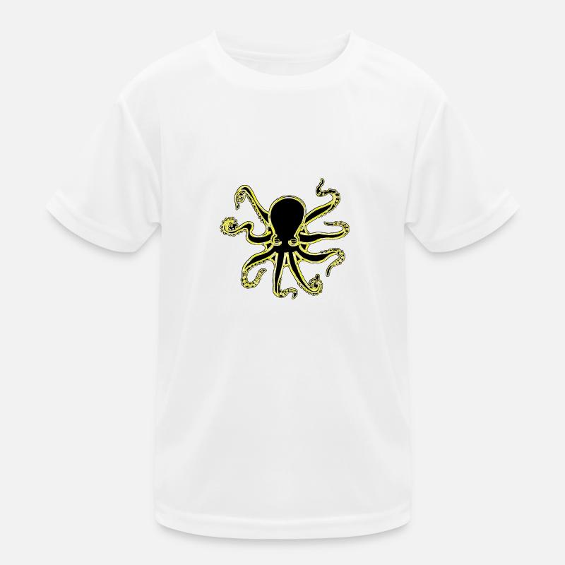 NEON OCTOPUS Kinder Funktions-T-Shirt