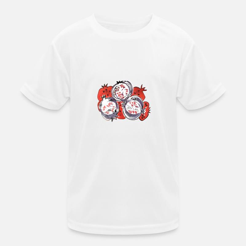 pomegranate - Kids Functional T-Shirt - white